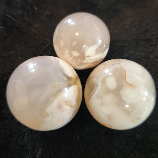 Flower Agate Mini Spheres