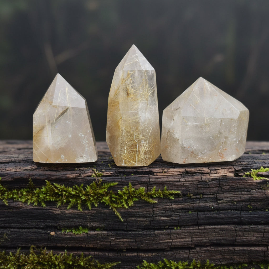 Golden Rutilated Quartz Points