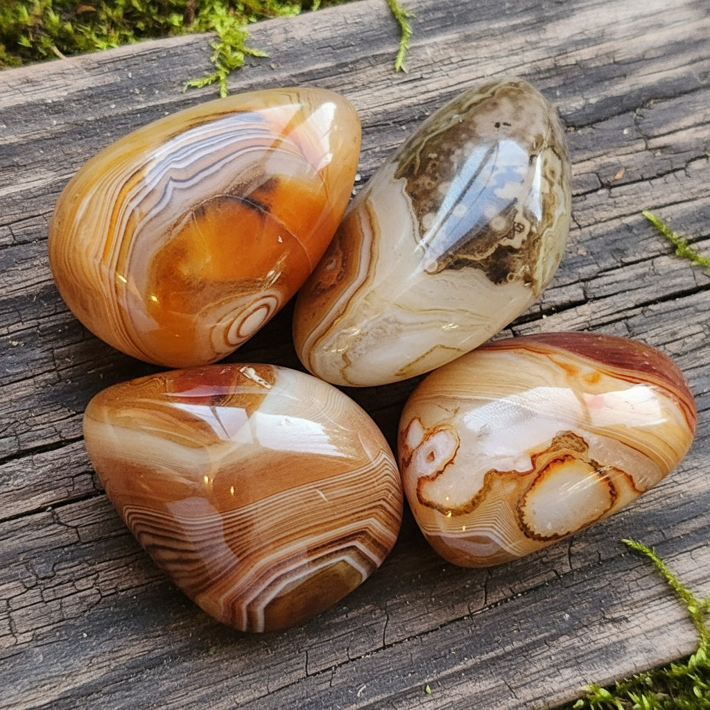 Sardoynx Palm Stones