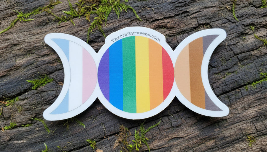 Pride Triple Moon Stickers