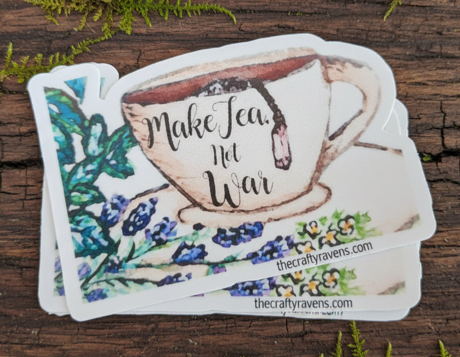 Make Tea Not War Sticker