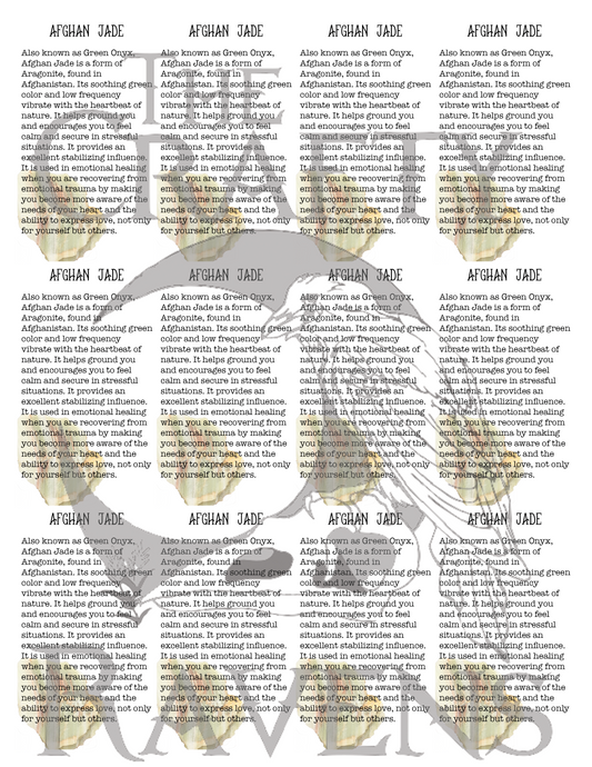 بطاقات معلومات الكريستال - ورقة من 12