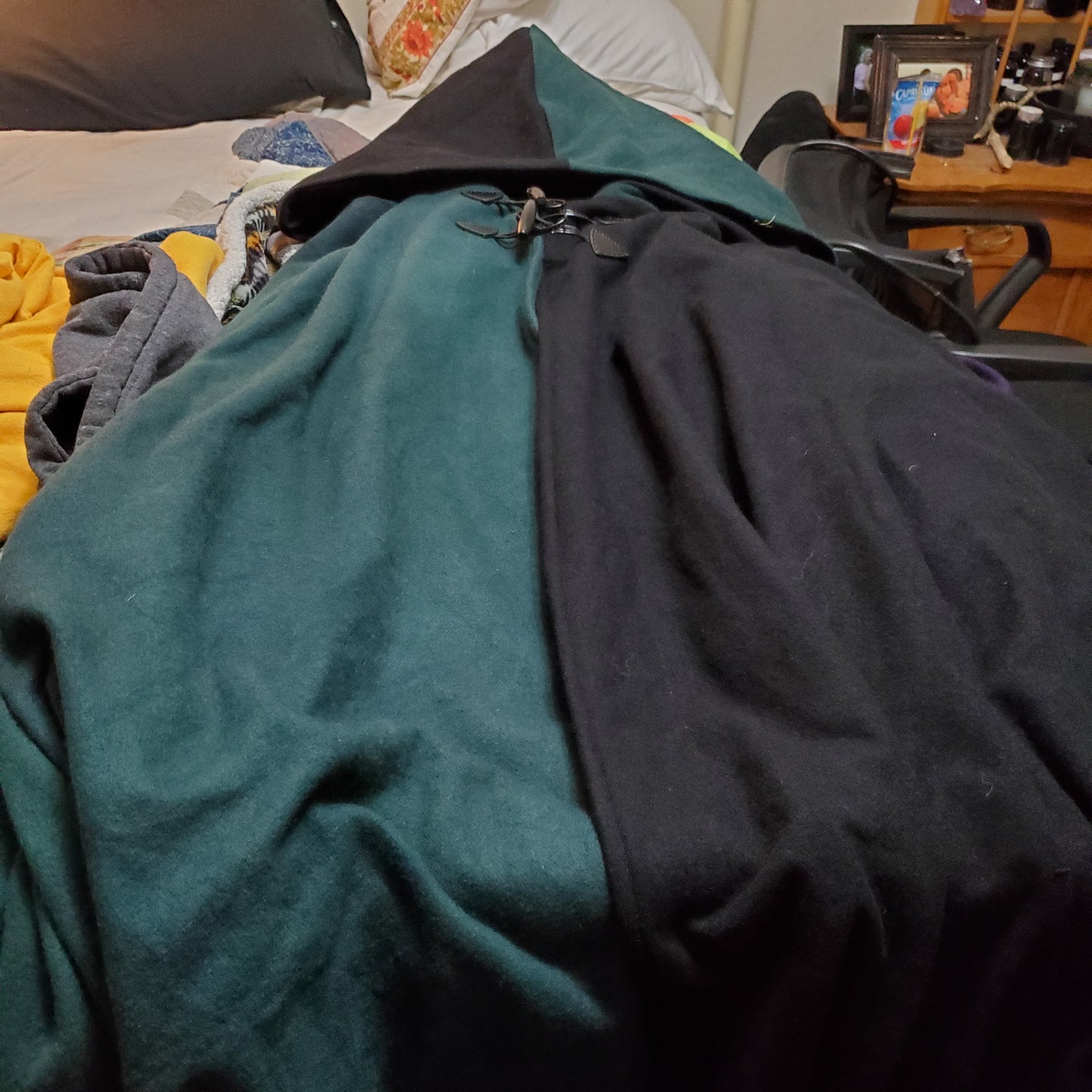 Wool Cloak with Cotton Flannel Lining - Mid Length (Knees)