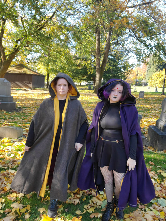 Wool Cloak with Cotton Flannel Lining - Short (Waist)