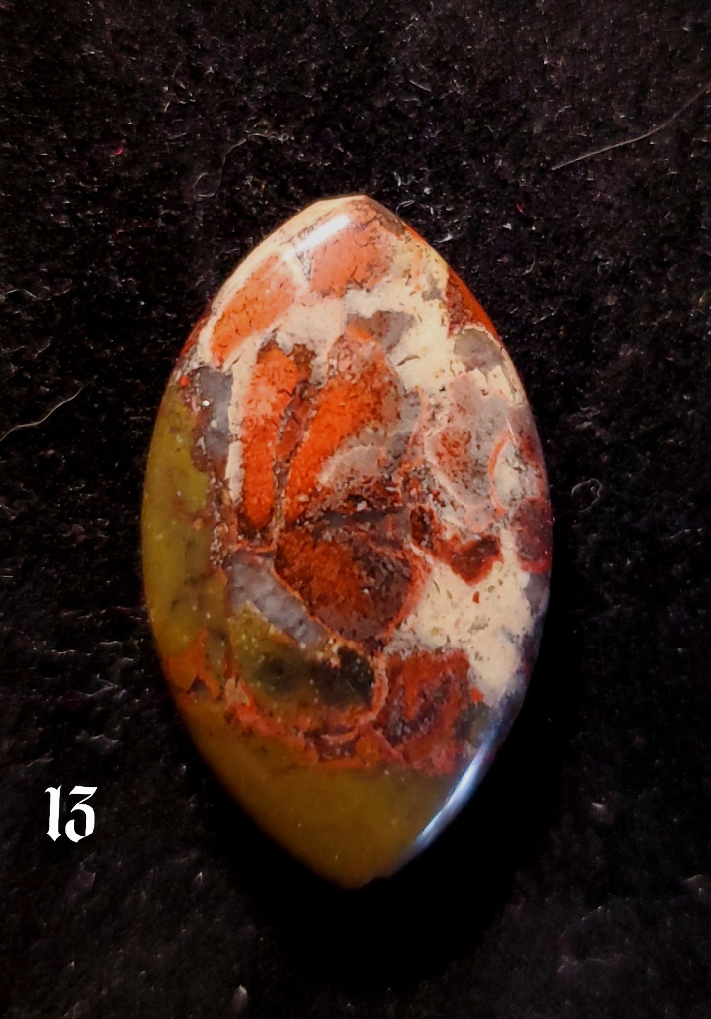 Red Poppy Jasper Cabochon