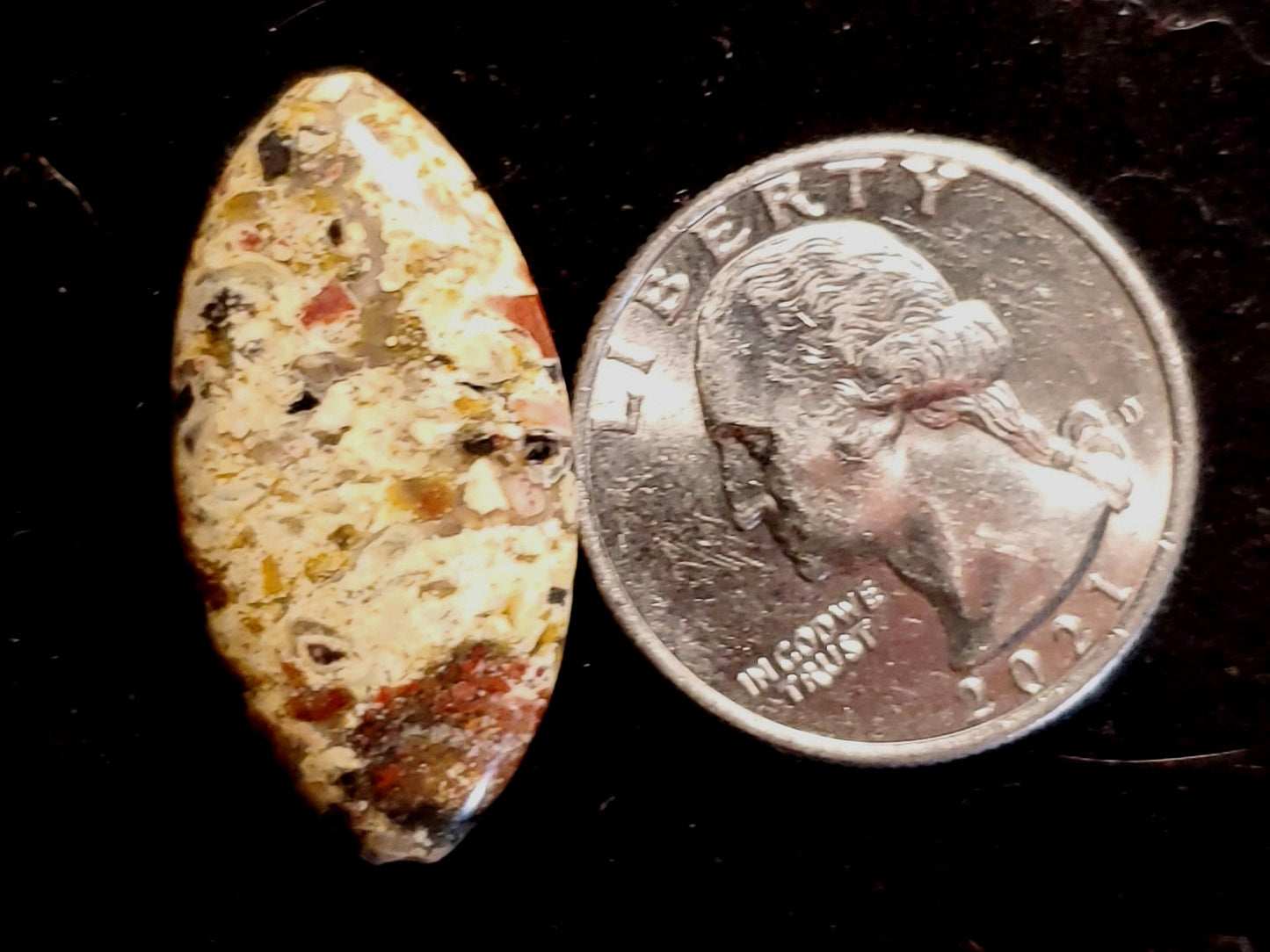 Red Poppy Jasper Cabochon