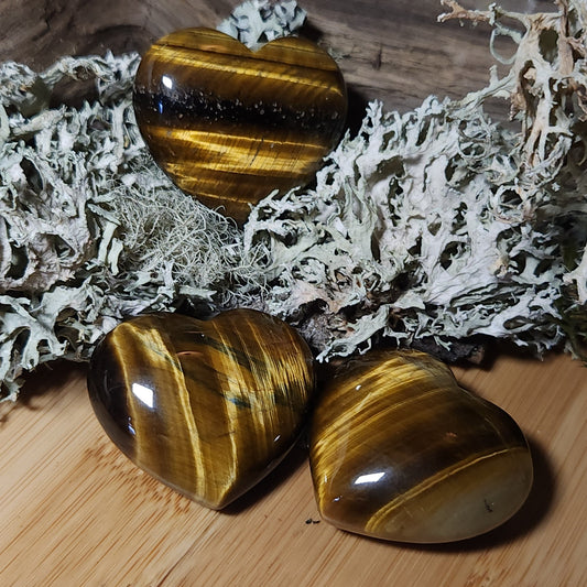 1.25" Tiger's Eye Hearts