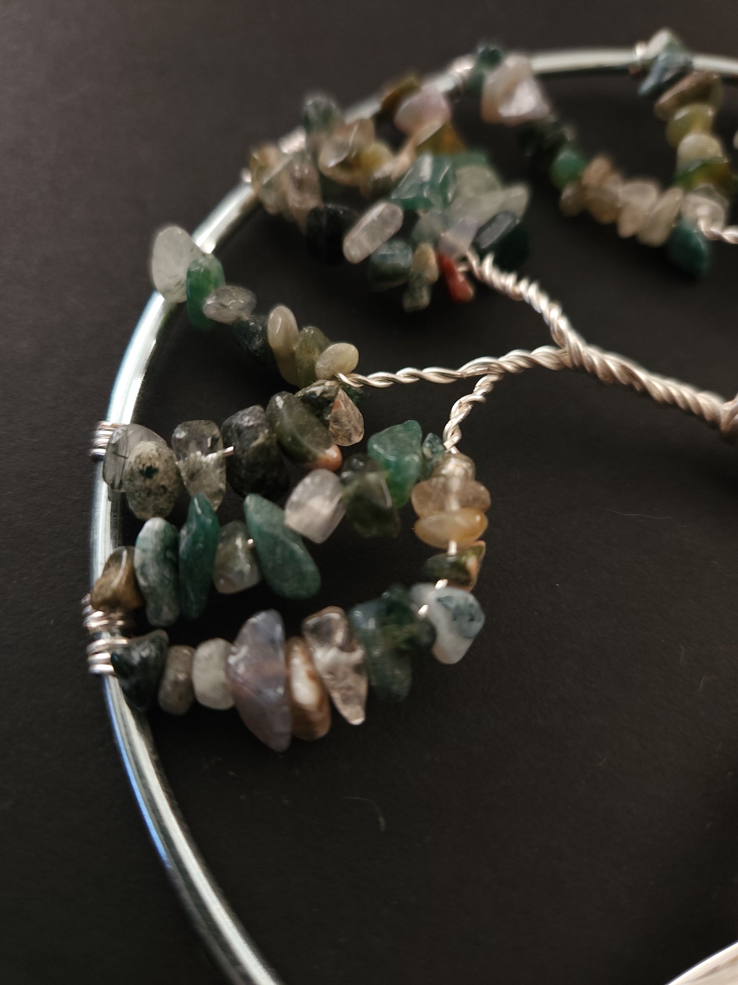 Moss Agate Tree of Life Suncatcher