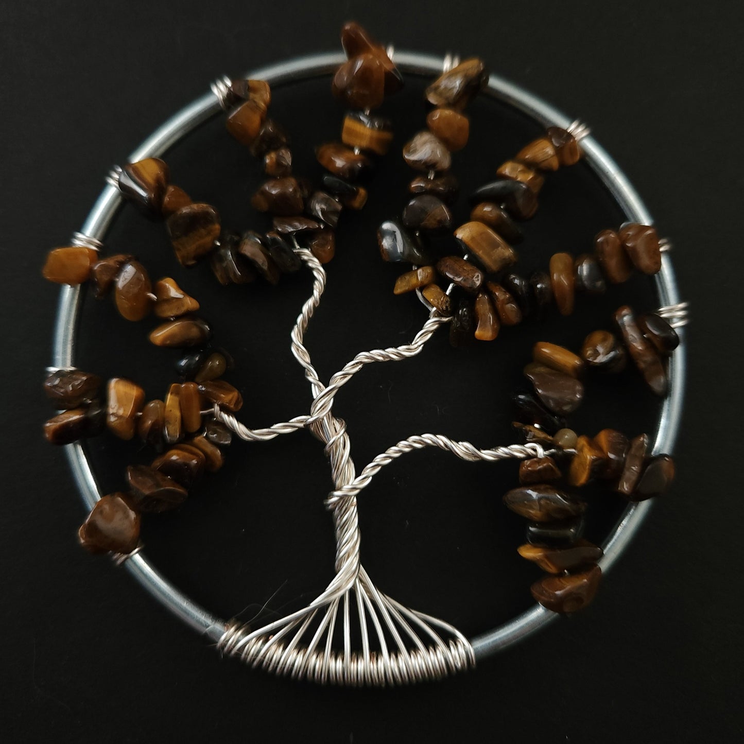 Tiger's Eye Tree of Life Suncatcher
