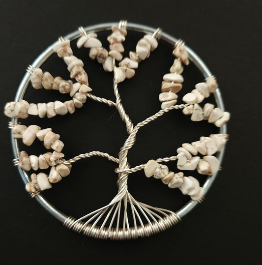 Howlite Tree of Life Suncatcher