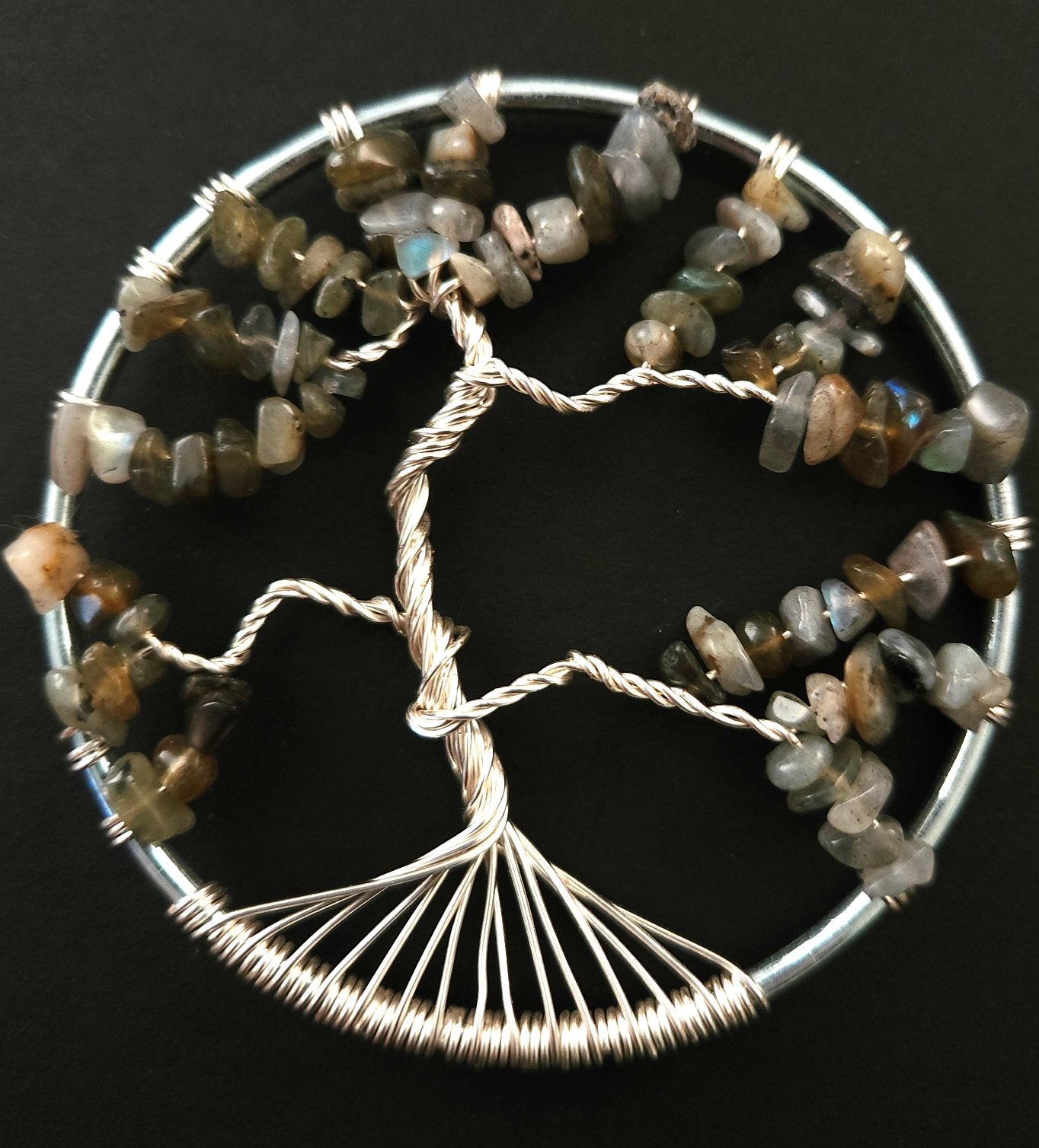 Labradorite Tree of Life Suncatcher