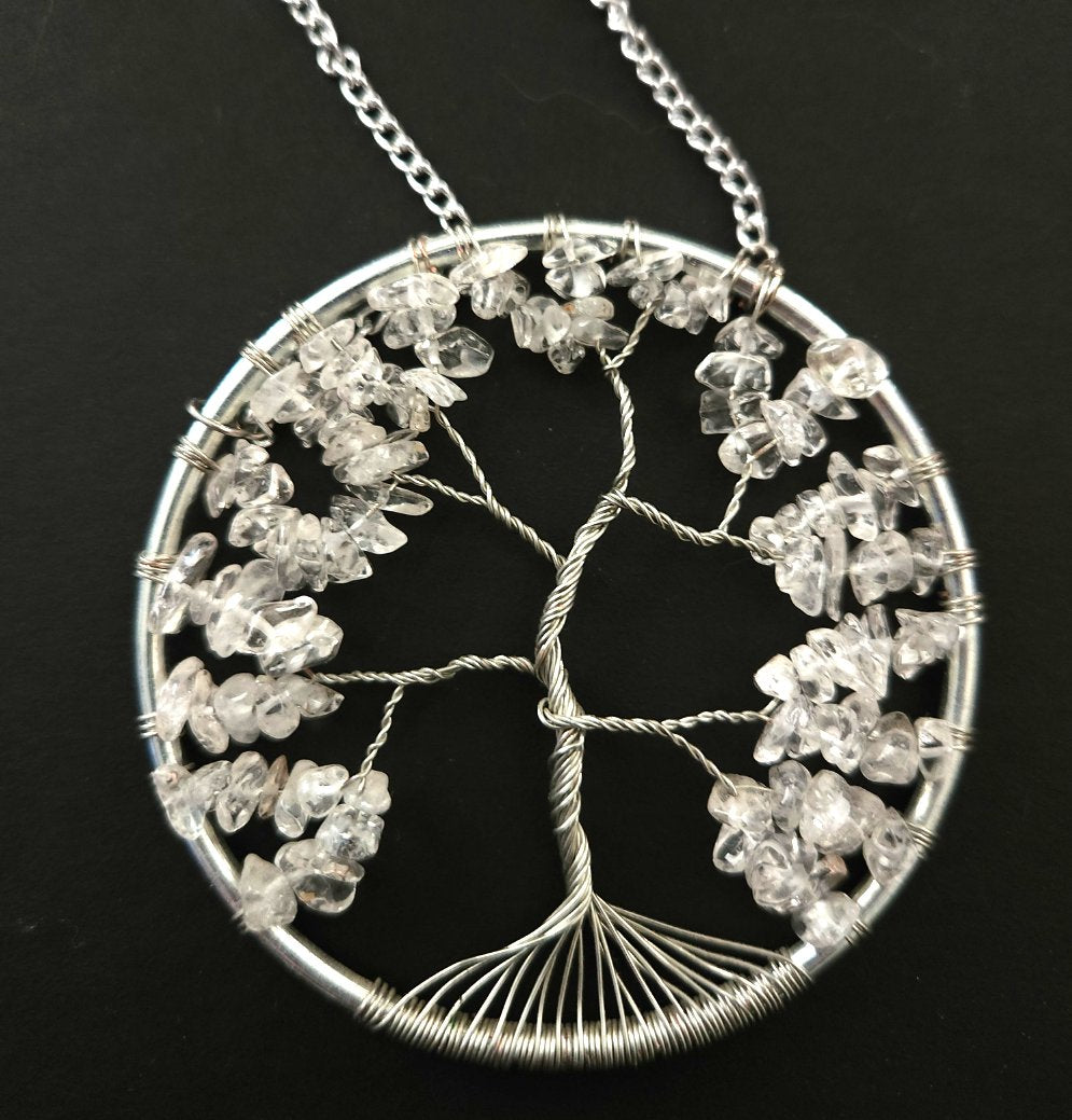 Clear Quartz Tree of Life Suncatcher