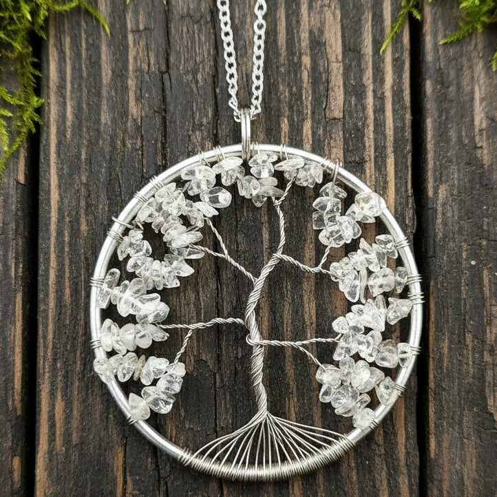 Clear Quartz Tree of Life Suncatcher