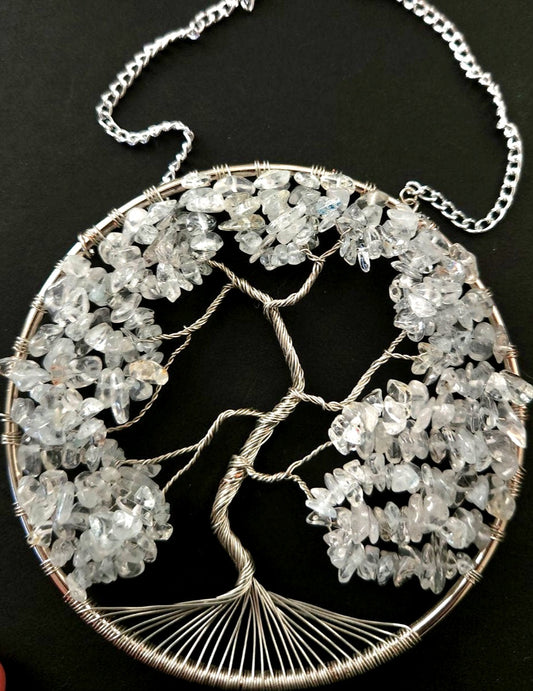 Clear Quartz Tree of Life Suncatcher