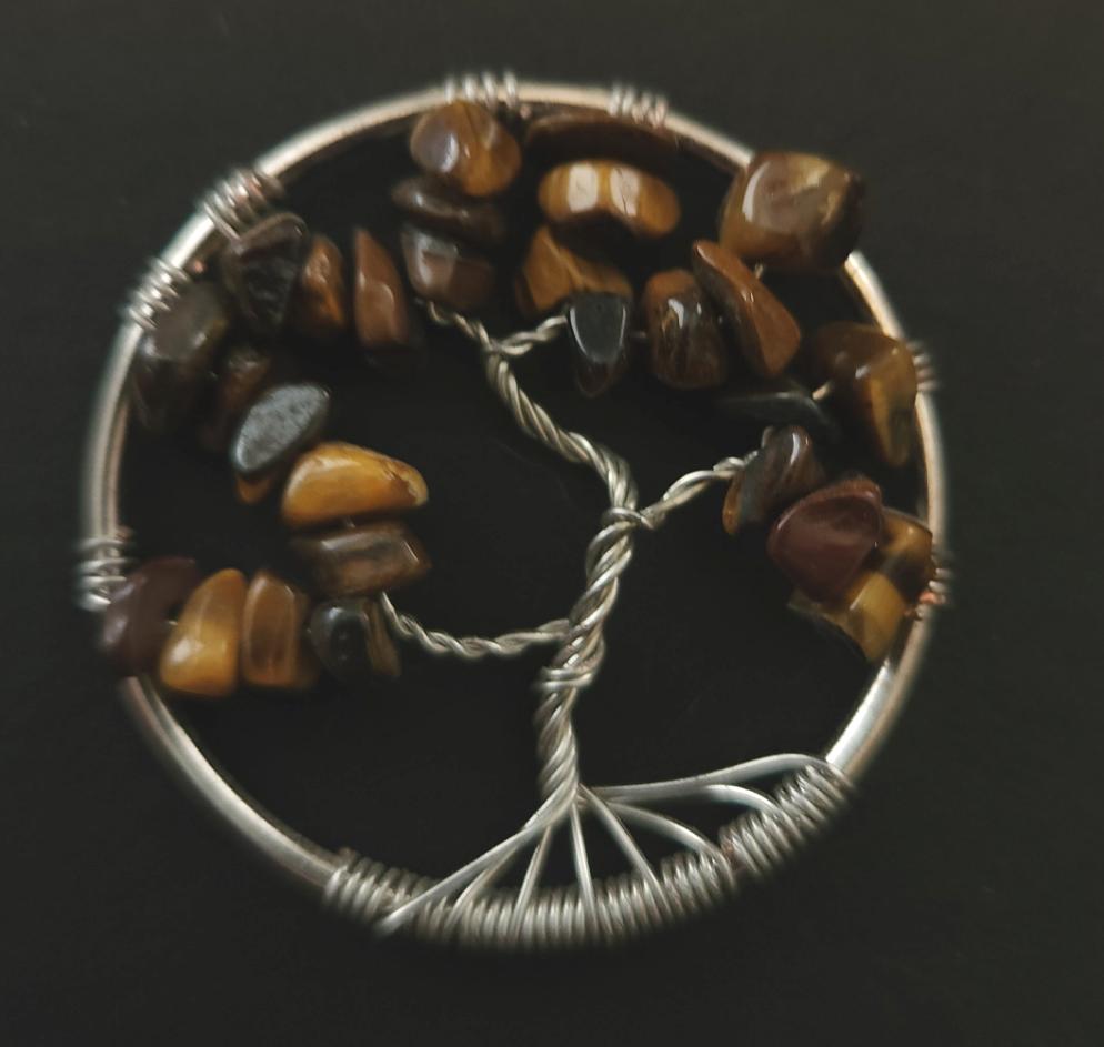 Tiger's Eye Tree of Life Suncatcher