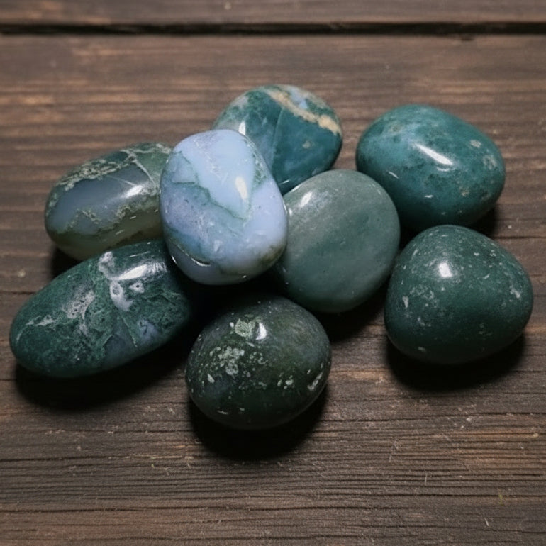 Moss Agate Tumbles