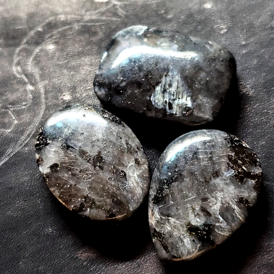 Black Labradorite Cabochon