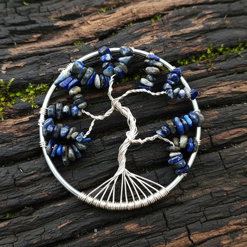 Lapis Tree of Life Suncatcher