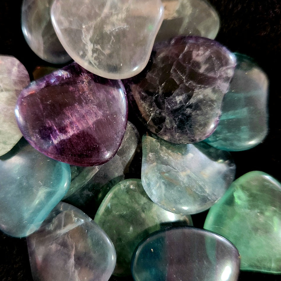 Mini 3/4" Fluorite Hearts