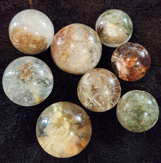 Lodolite (Garden Quartz) Mini Spheres