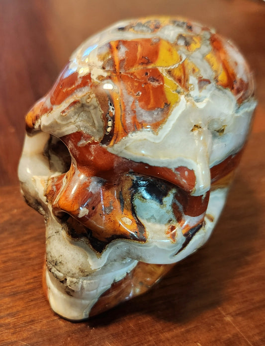 Red Onyx Agate Skull Large