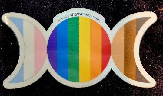 Pride Triple Moon Stickers