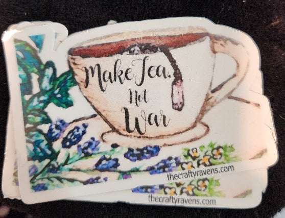 Make Tea Not War Sticker