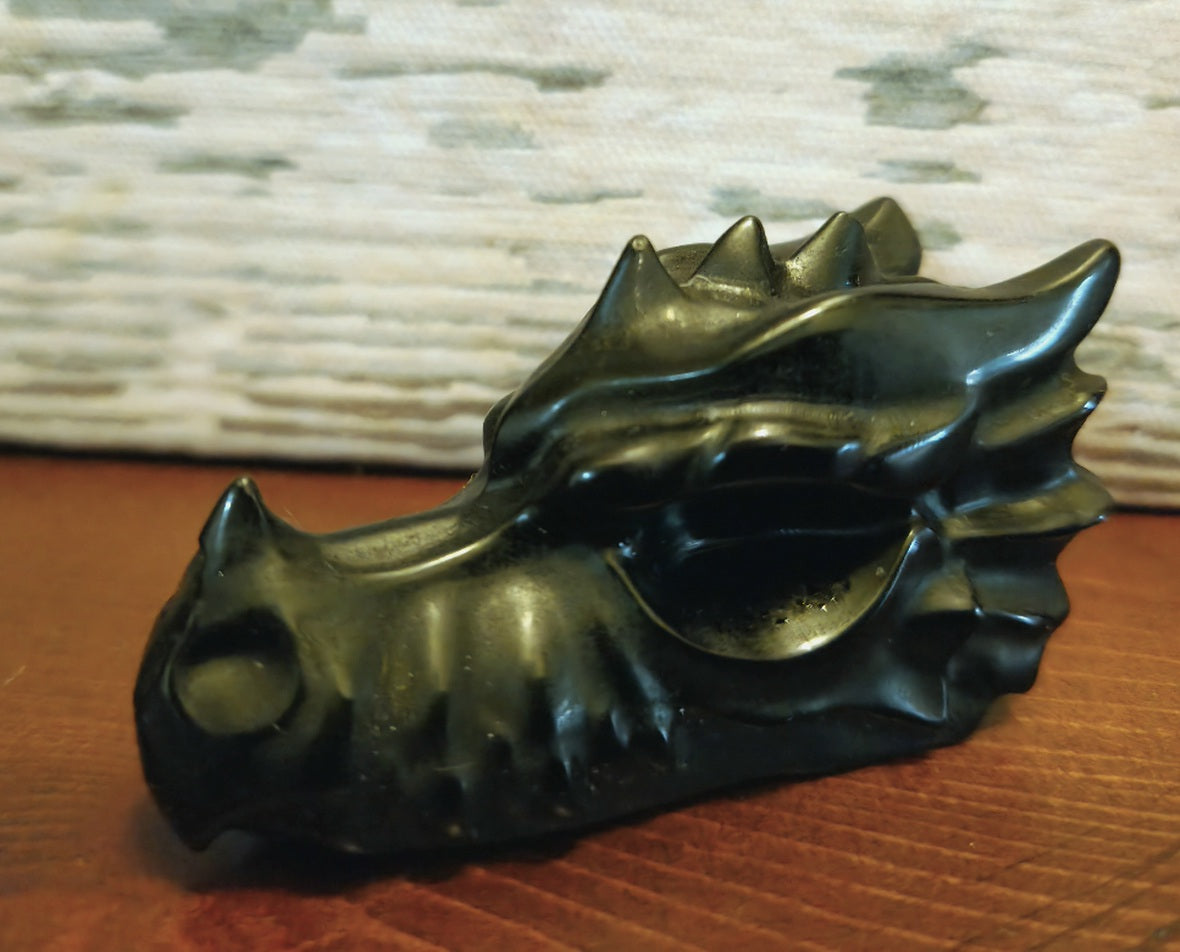 Obsidian Dragon Head - Large