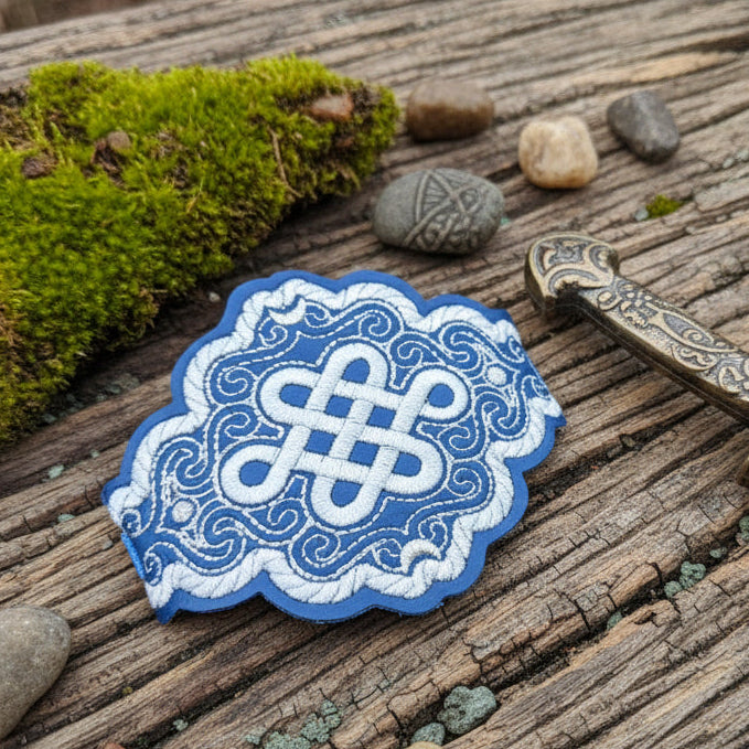 Hair Holder - Blue Celtic Knot