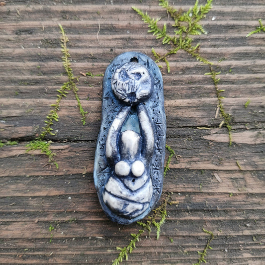 Moon Goddess Ceramic Pendant