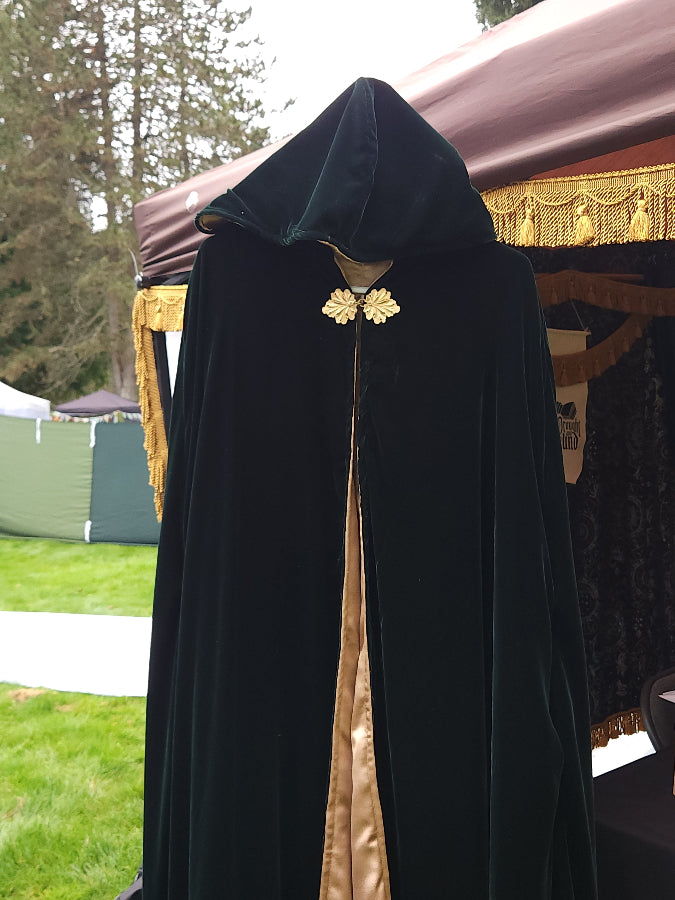 Velvet Cloak with Satin Lining Full Length (Ankles)