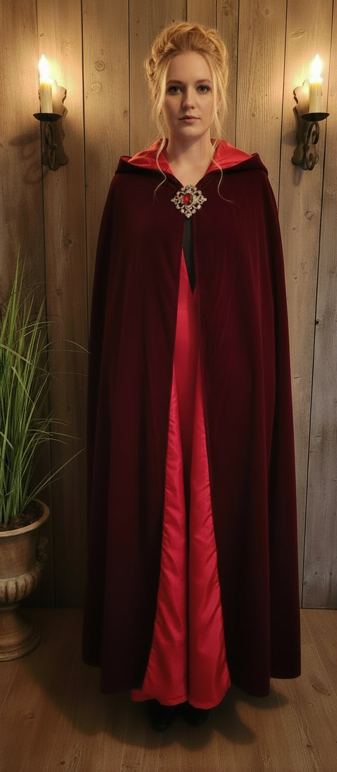 Cloak is handmade and photographed in our home with an edited background. 