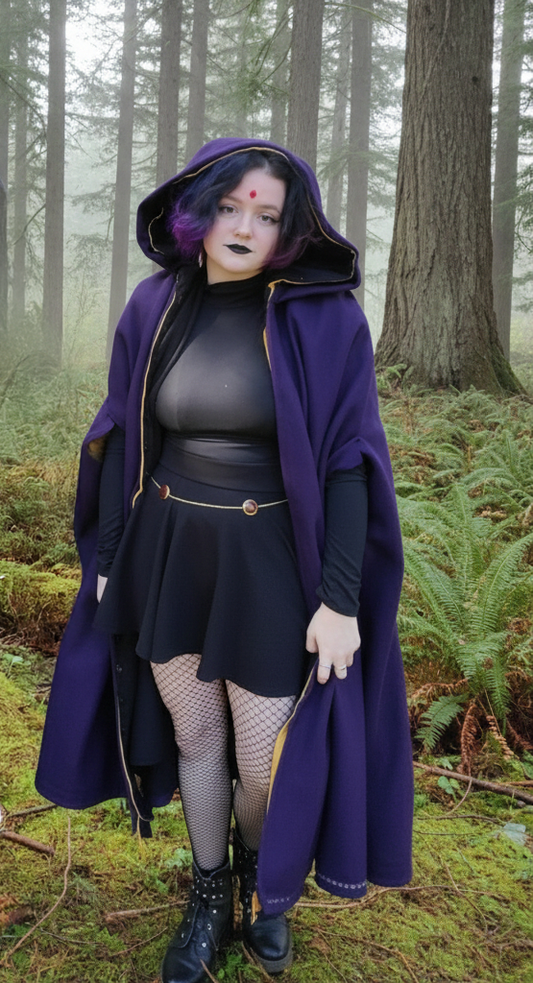 Wool Cloak with Cotton Flannel Lining - Full Length (Ankles)