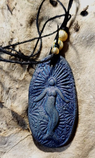 Mermaid w/ Sun Rays Goddess Necklace
