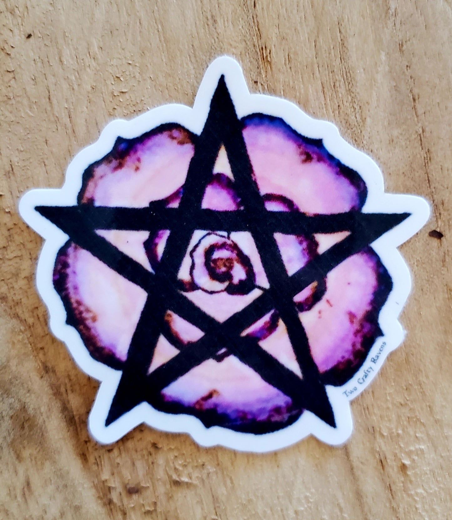 Pentagram Rose Sticker