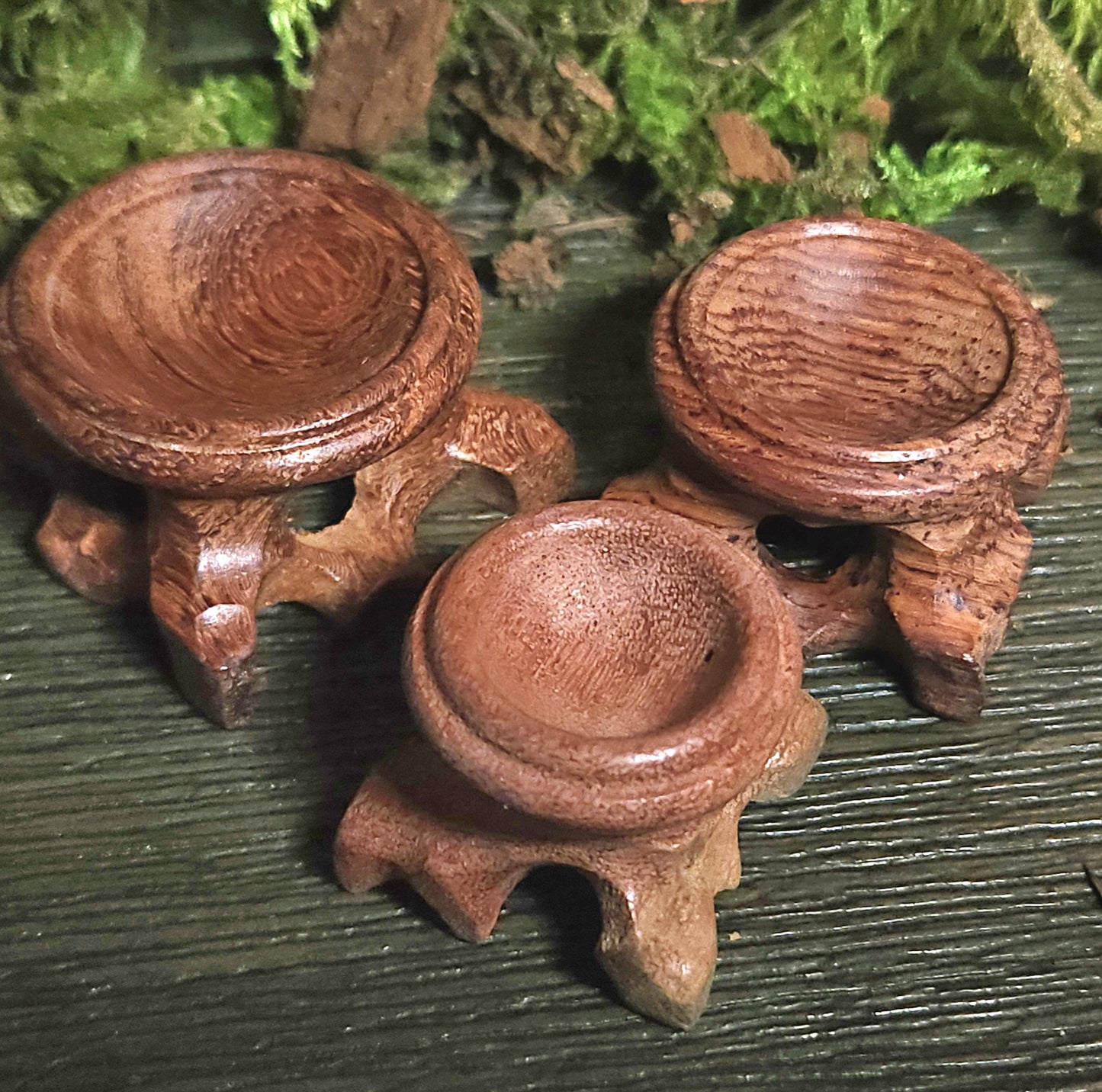 Wood Sphere Stand - Medium