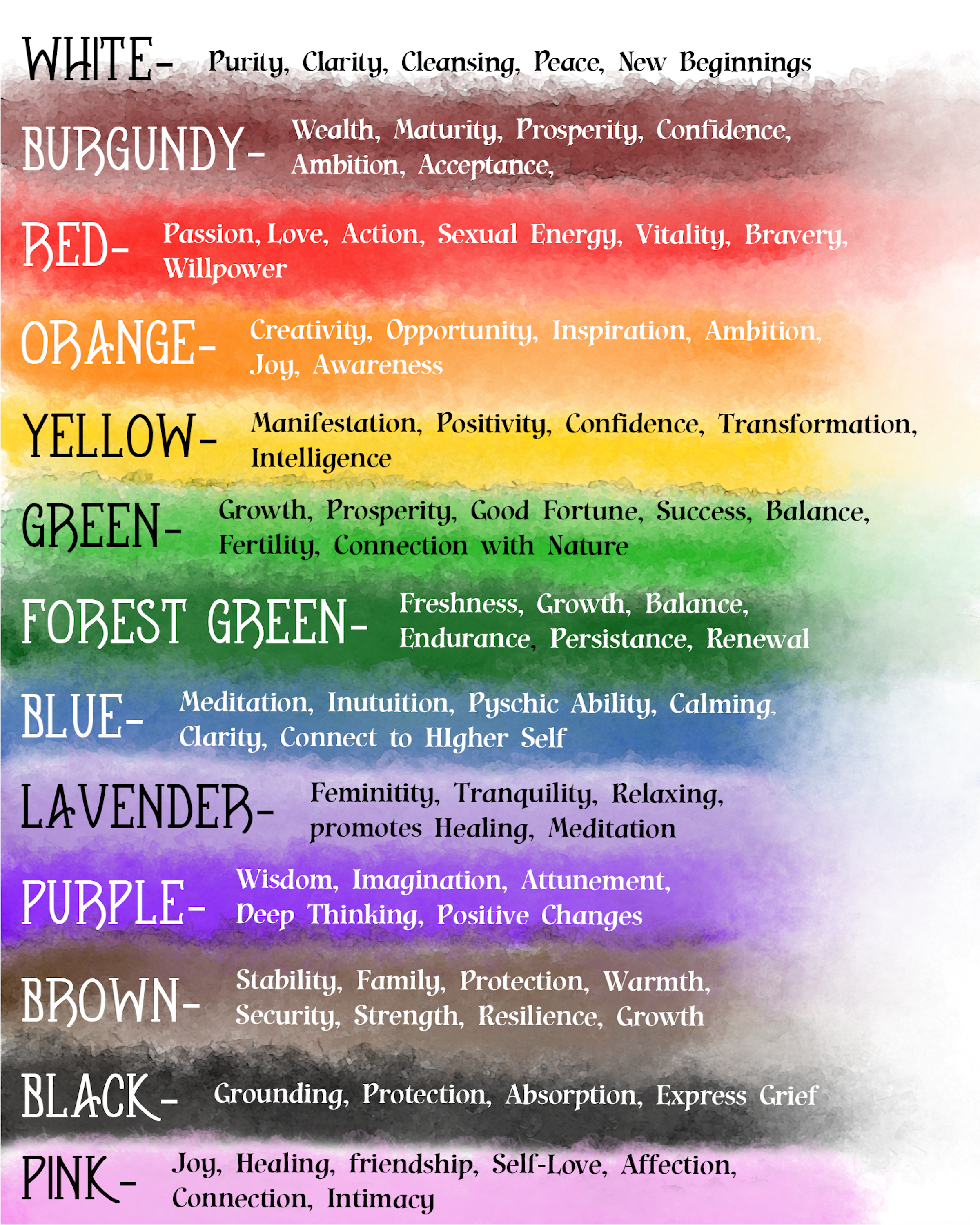 Color Reference Sheet - PRINT ONLY – The Crafty Ravens
