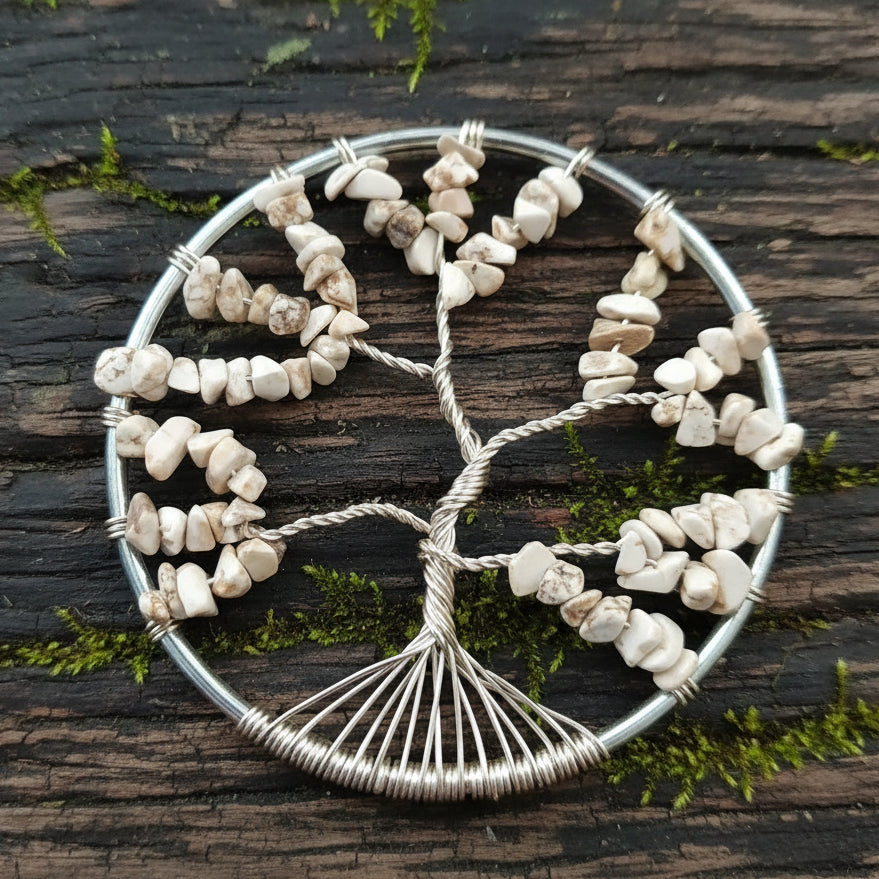 Howlite Tree of Life Suncatcher