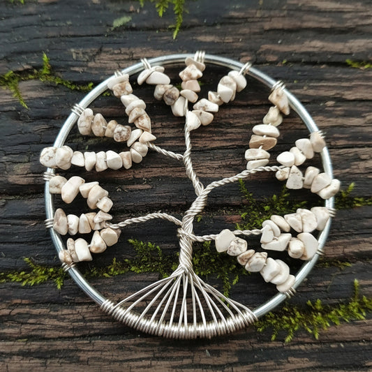 Howlite Tree of Life Suncatcher